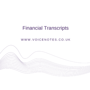 Accurate Financial Transcription services